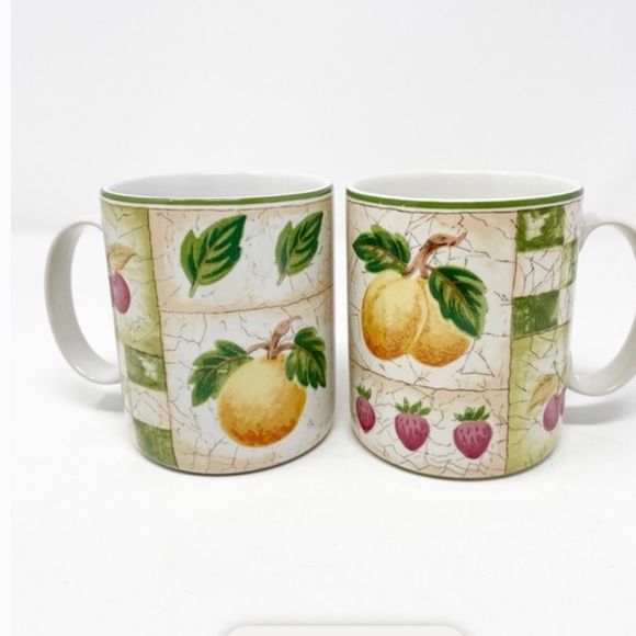 Coventry Dining Set Of 2 Decoupage Mugs By Conventry Poshmark